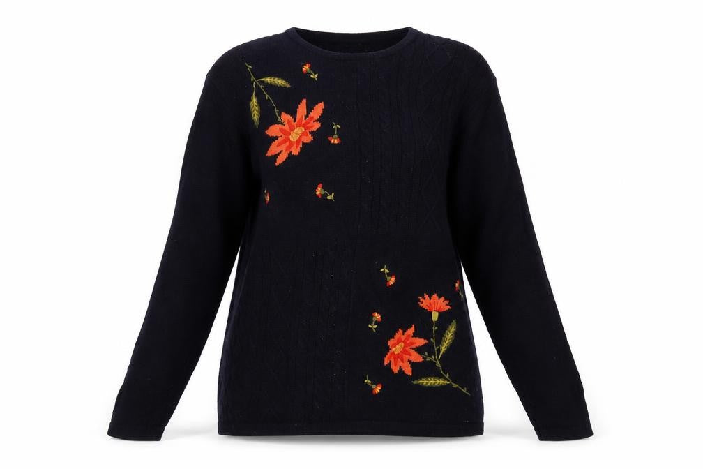 Womens UK Size L Jumper Blue Pullover Jumper
