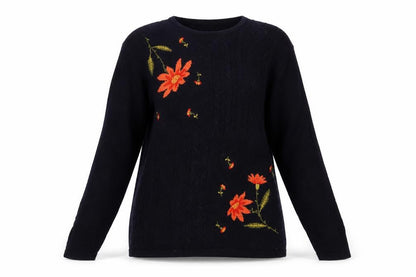 Womens UK Size L Jumper Blue Pullover Jumper