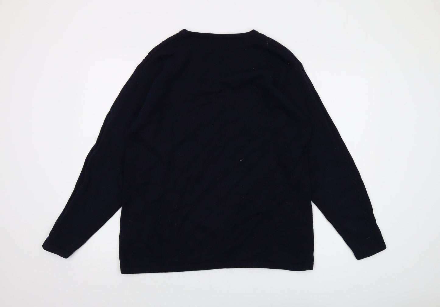 Womens UK Size L Jumper Blue Pullover Jumper