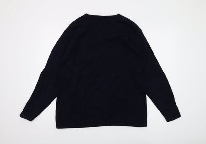 Womens UK Size L Jumper Blue Pullover Jumper