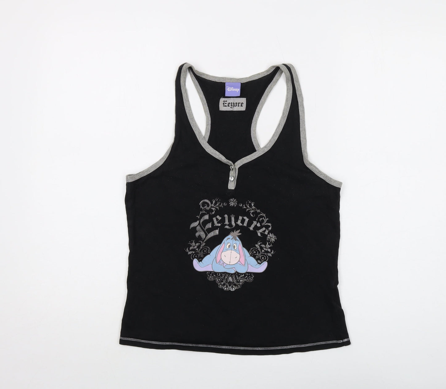 Womens UK Size 10 Disney Black Basic Tank
