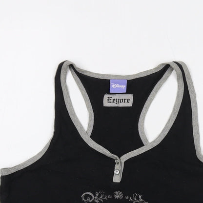 Womens UK Size 10 Disney Black Basic Tank