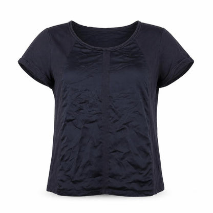 MALVIN Womens Grey Viscose Basic T-Shirt Size M Round Neck