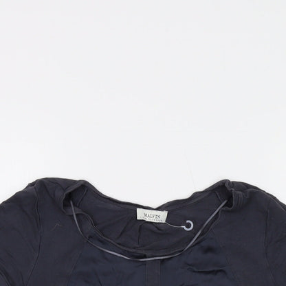 MALVIN Womens Grey Viscose Basic T-Shirt Size M Round Neck