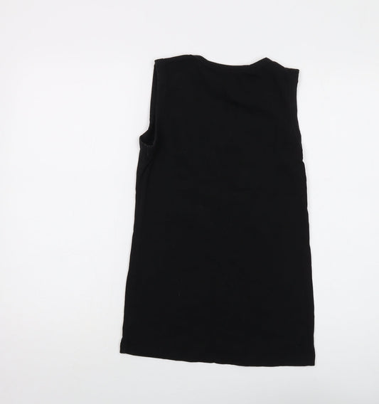 Womens UK Size S Gap Black Basic Tank