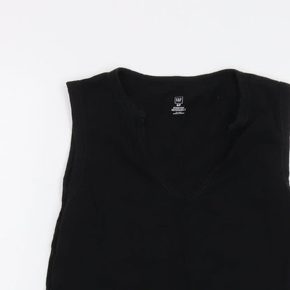 Womens UK Size S Gap Black Basic Tank