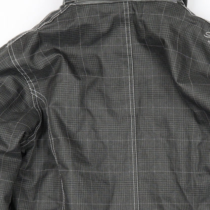 Protest Womens Grey Check Gilet Coat Size 14 Zip