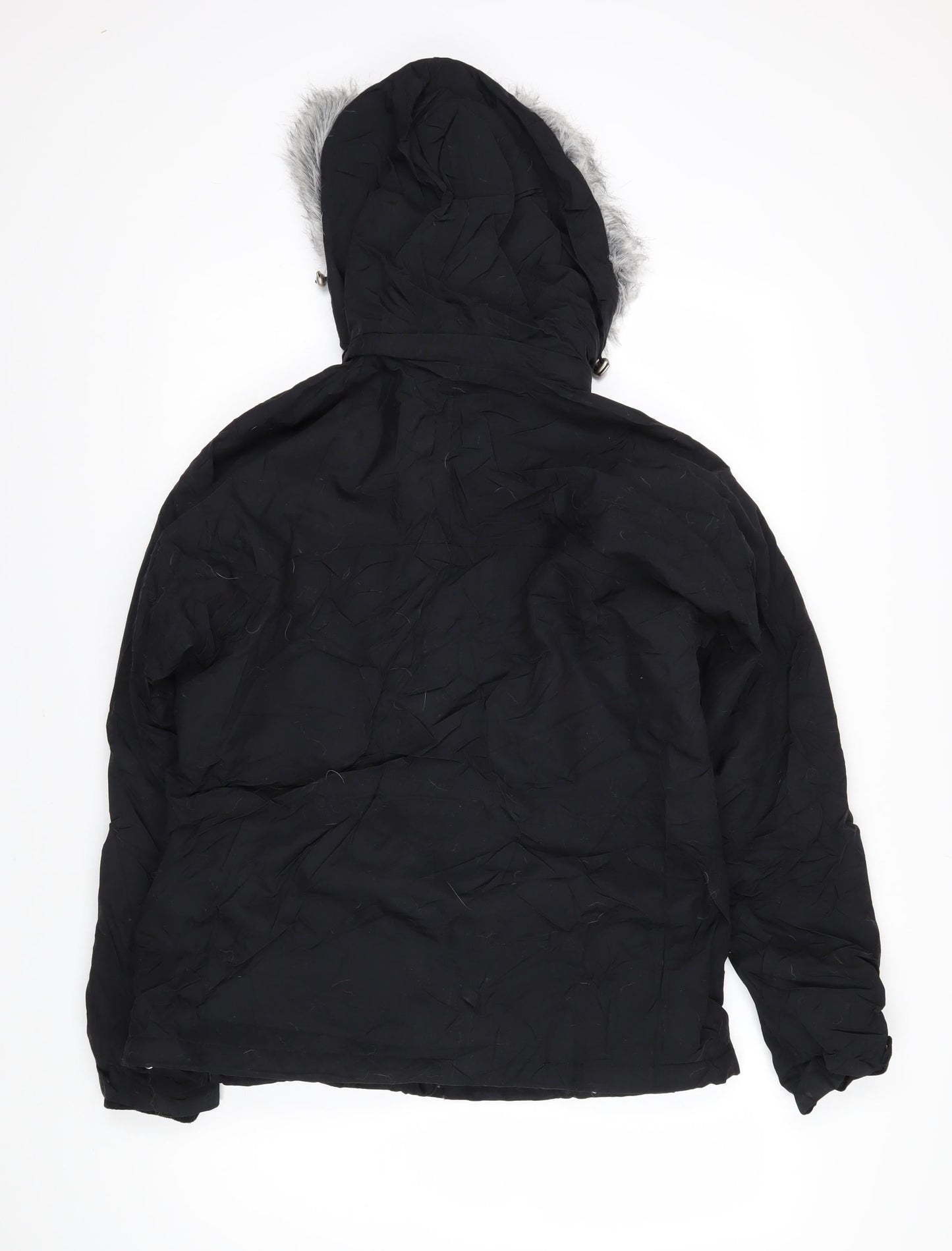 Paola Mondo Womens Black Jacket Coat Size 12 Zip