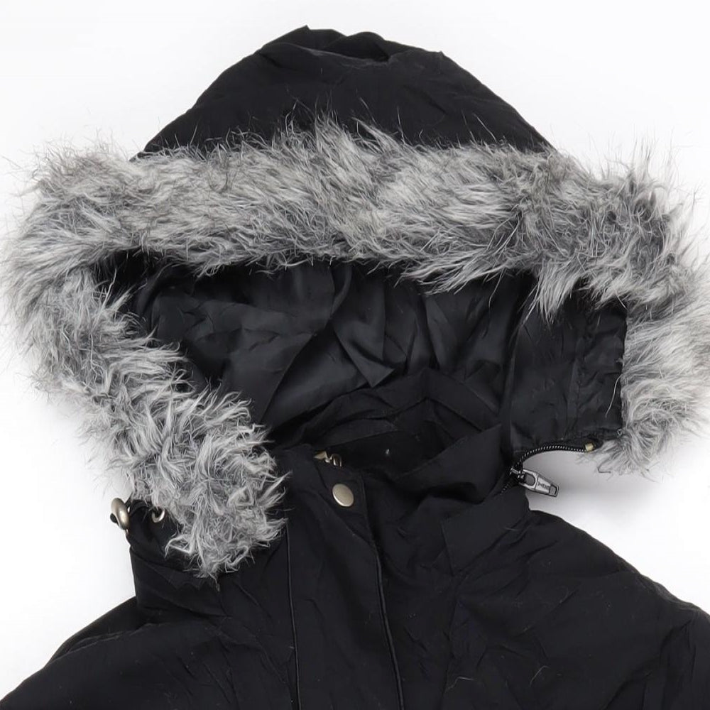 Paola Mondo Womens Black Jacket Coat Size 12 Zip