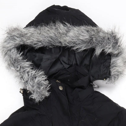 Paola Mondo Womens Black Jacket Coat Size 12 Zip