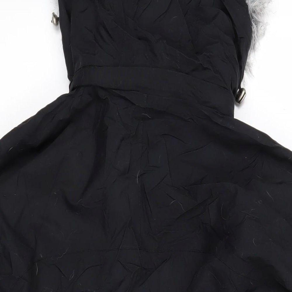 Paola Mondo Womens Black Jacket Coat Size 12 Zip