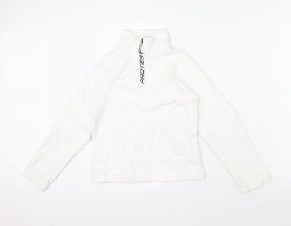 Protest Boys White 100% Polyester Pullover Sweatshirt Size 9-10 Years Zip - Protest logo