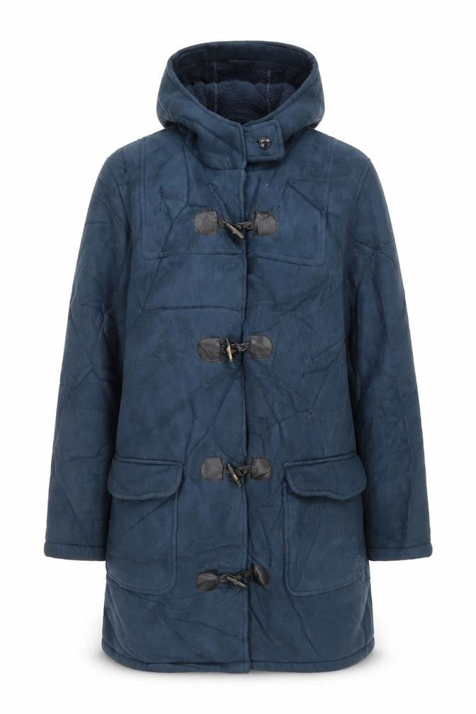 Womens UK Size 16 Cotton Traders Blue Overcoat