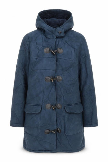 Womens UK Size 16 Cotton Traders Blue Overcoat