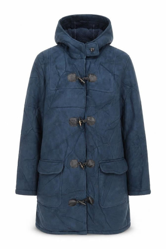 Womens UK Size 16 Cotton Traders Blue Overcoat