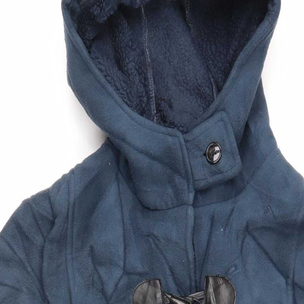 Womens UK Size 16 Cotton Traders Blue Overcoat