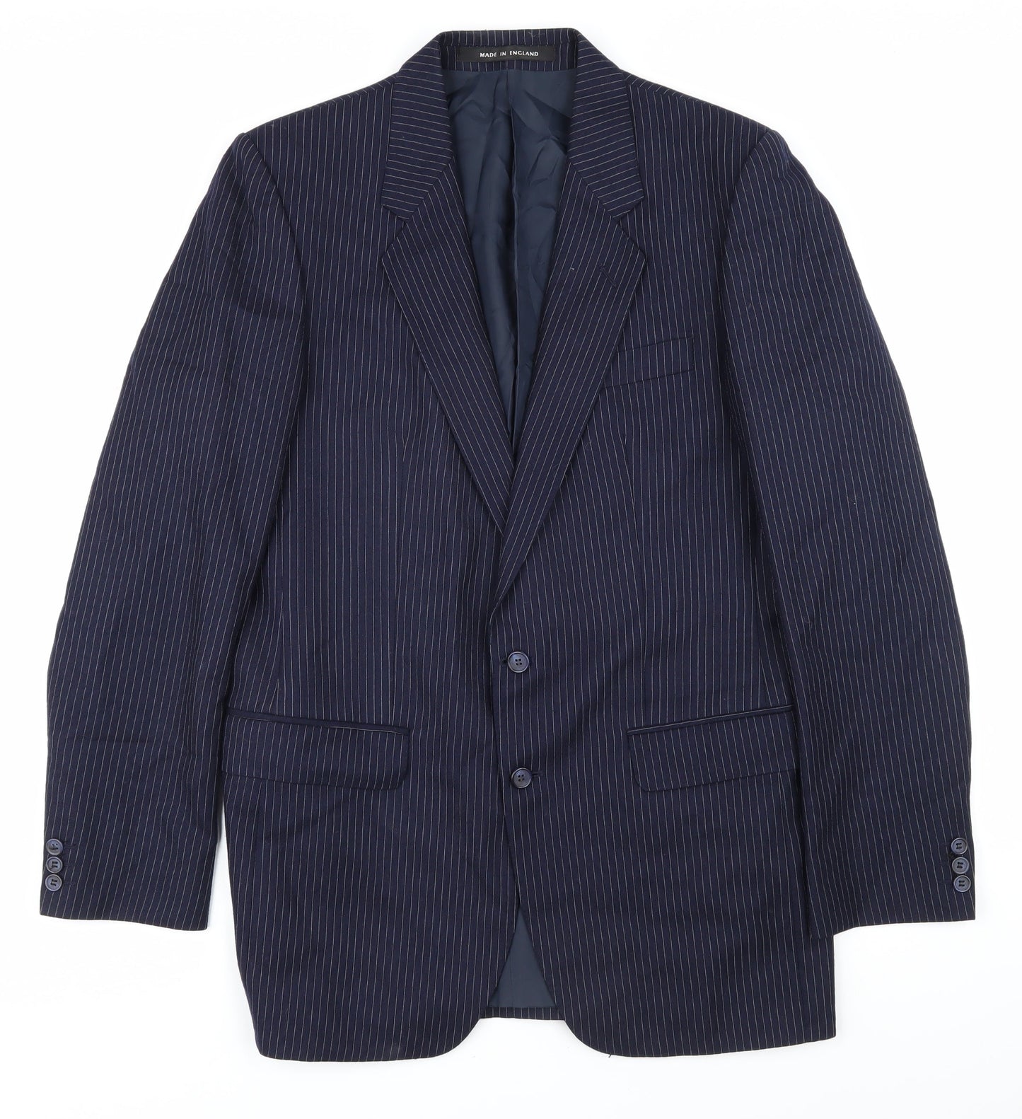Mens UK Size 40 THE LABEL Regular Blue Suit Jacket