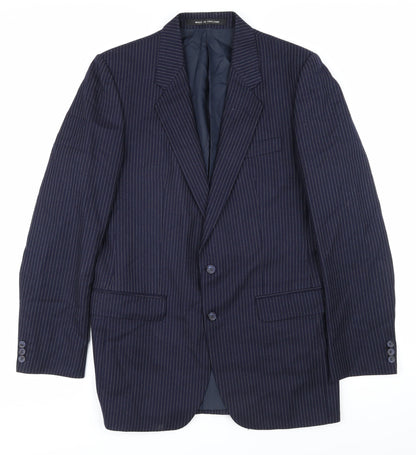 Mens UK Size 40 THE LABEL Regular Blue Suit Jacket