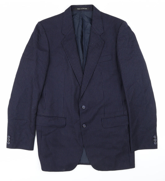 Mens UK Size 40 THE LABEL Regular Blue Suit Jacket