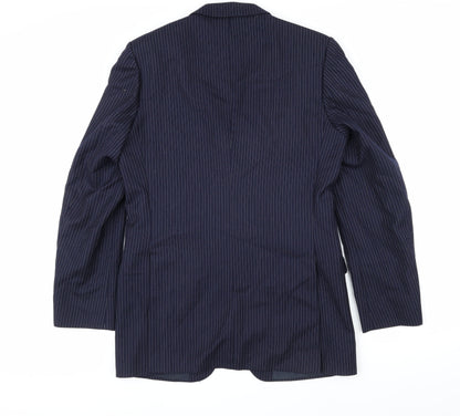 Mens UK Size 40 THE LABEL Regular Blue Suit Jacket