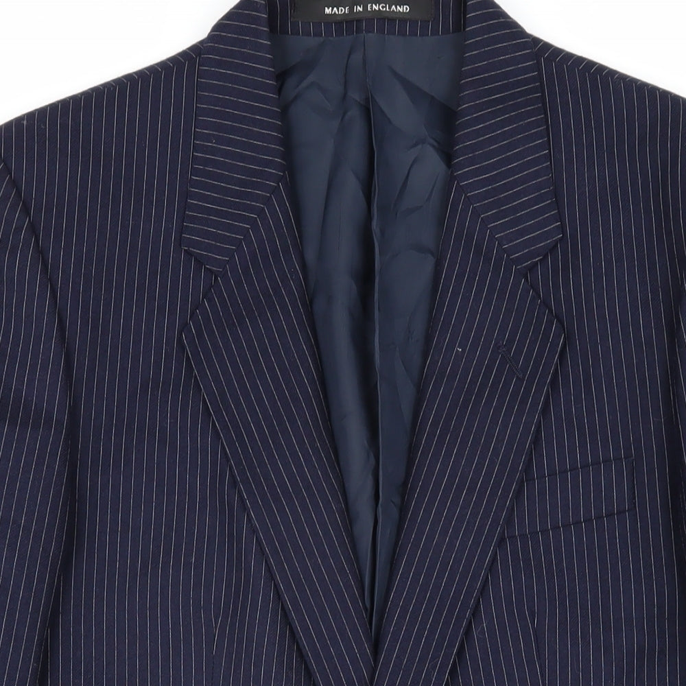 Mens UK Size 40 THE LABEL Regular Blue Suit Jacket