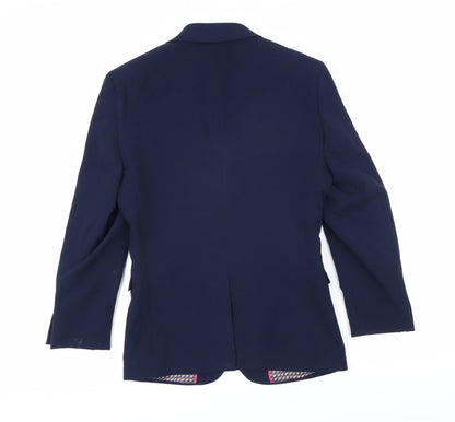 Mens UK Size 34 OneSix5ive Regular Blue Suit Jacket