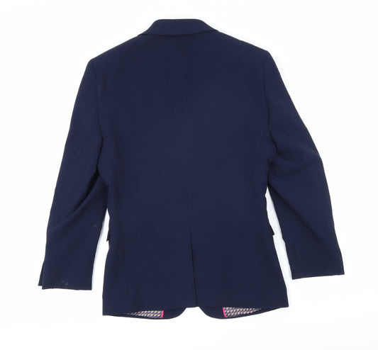 Mens UK Size 34 OneSix5ive Regular Blue Suit Jacket