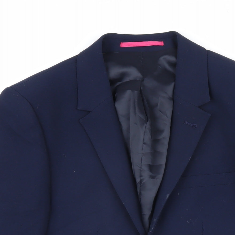 Mens UK Size 34 OneSix5ive Regular Blue Suit Jacket