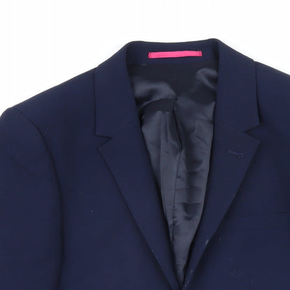 Mens UK Size 34 OneSix5ive Regular Blue Suit Jacket