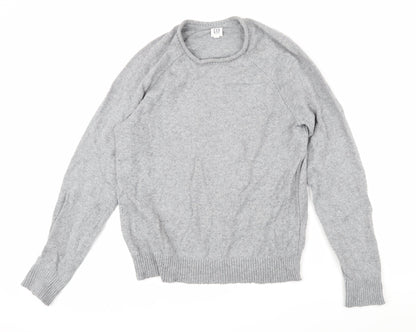 Gap Womens Grey Round Neck Wool Pullover Jumper Size M