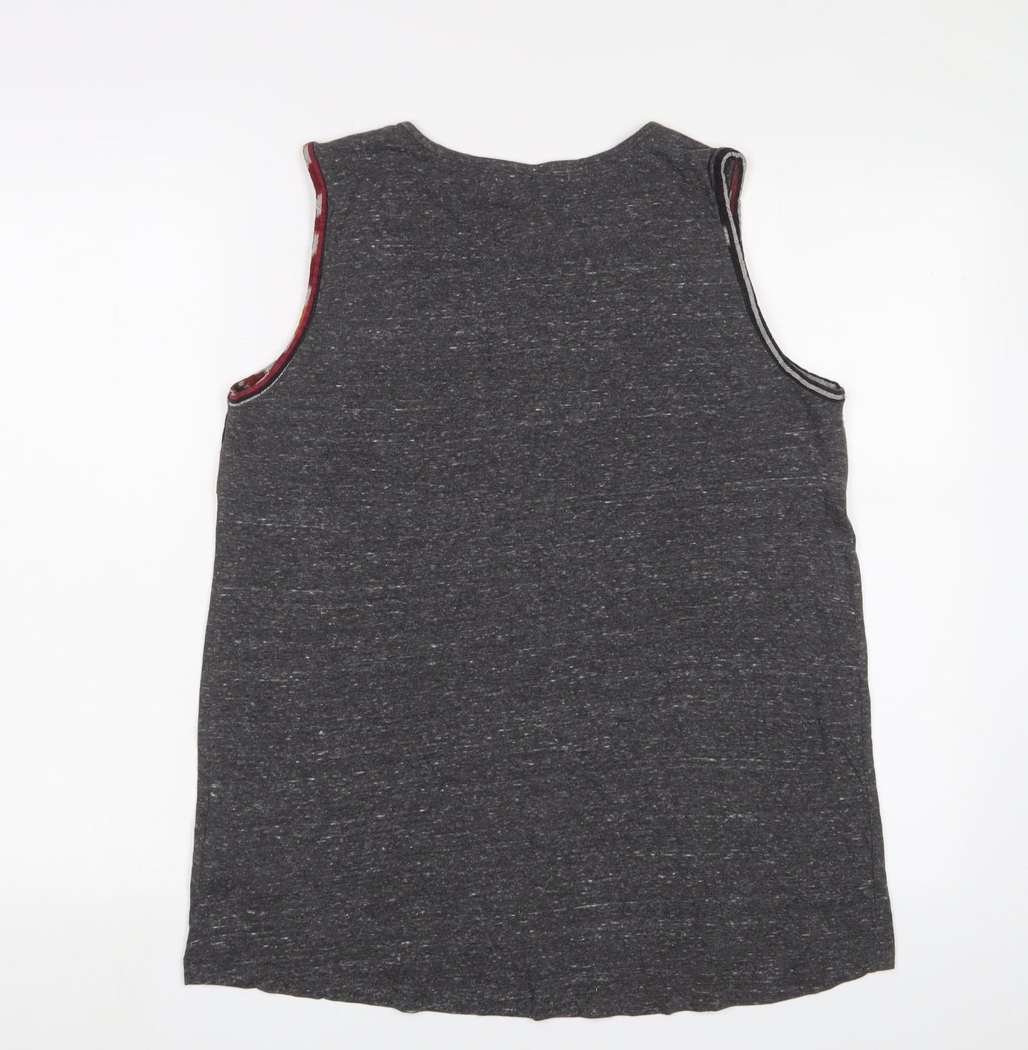 Womens UK Size L Pull&Bear Grey Basic Tank
