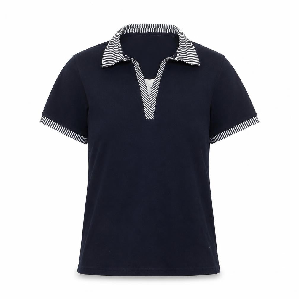 Womens UK Size S EWM Blue Basic Polo