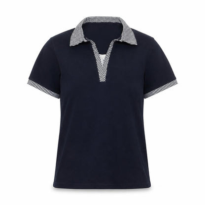 Womens UK Size S EWM Blue Basic Polo