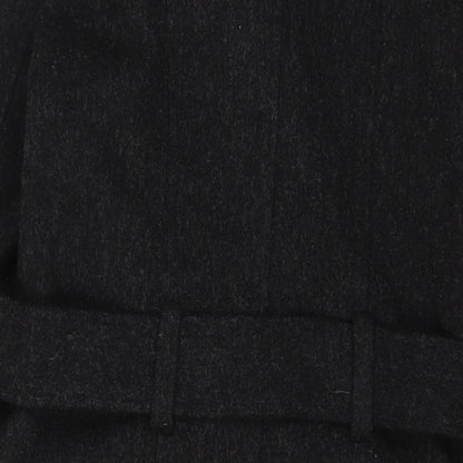 New York & Company Womens Grey Overcoat Coat Size 4 Button - Belted
