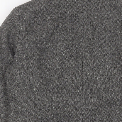 RJR.John Rocha Womens Grey Jacket Blazer Size 14 Button