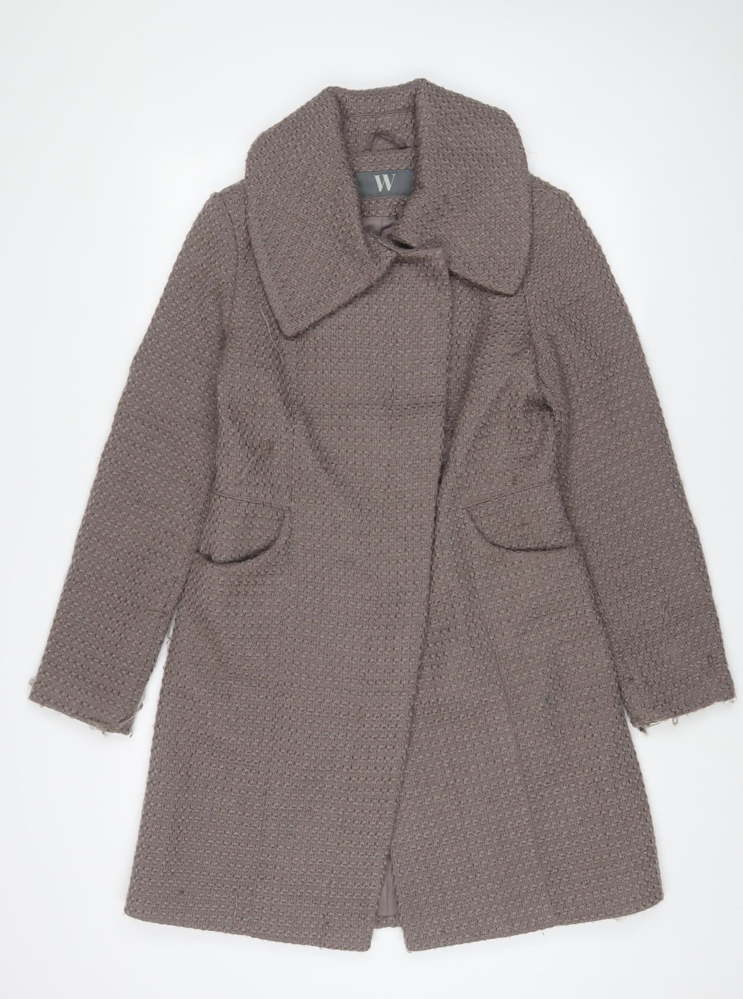Womens UK Size 10 BHS Brown Overcoat
