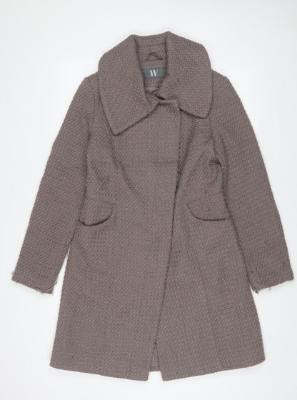 Womens UK Size 10 BHS Brown Overcoat