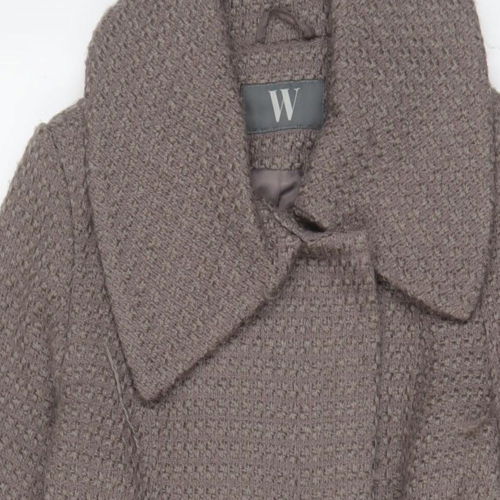 Womens UK Size 10 BHS Brown Overcoat