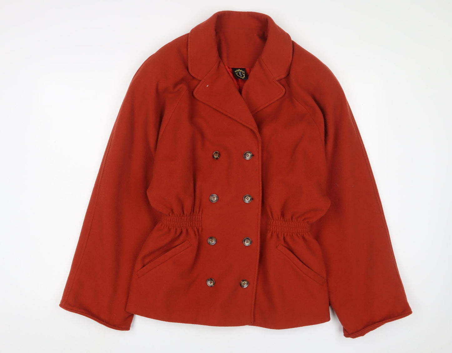 By Boules Womens Orange Jacket Size 10 Button