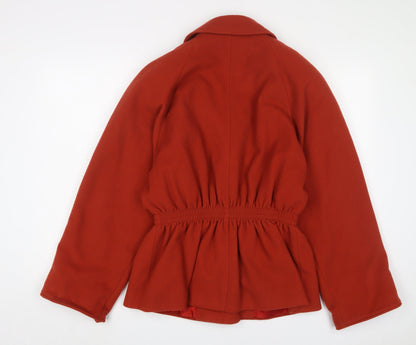 By Boules Womens Orange Jacket Size 10 Button
