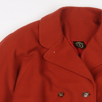 By Boules Womens Orange Jacket Size 10 Button