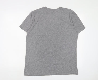 Star Wars Mens Grey Cotton T-Shirt Size L Crew Neck