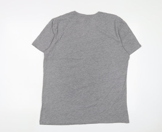 Star Wars Mens Grey Cotton T-Shirt Size L Crew Neck