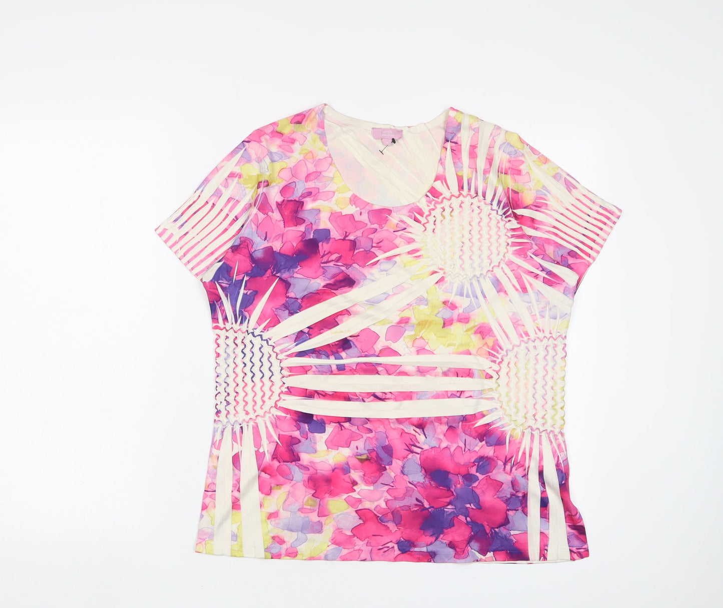 Womens UK Size M Sarah Hamilton Pink Basic T-Shirt