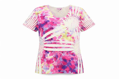 Womens UK Size M Sarah Hamilton Pink Basic T-Shirt