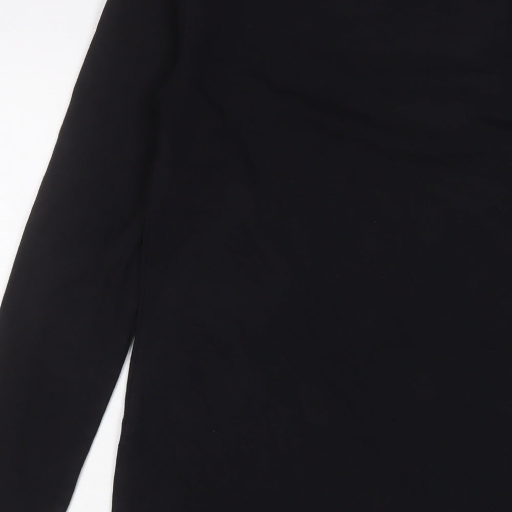 Jack Wills Womens Black Cotton A-Line Size 8 Crew Neck Pullover - Logo, Embroidered