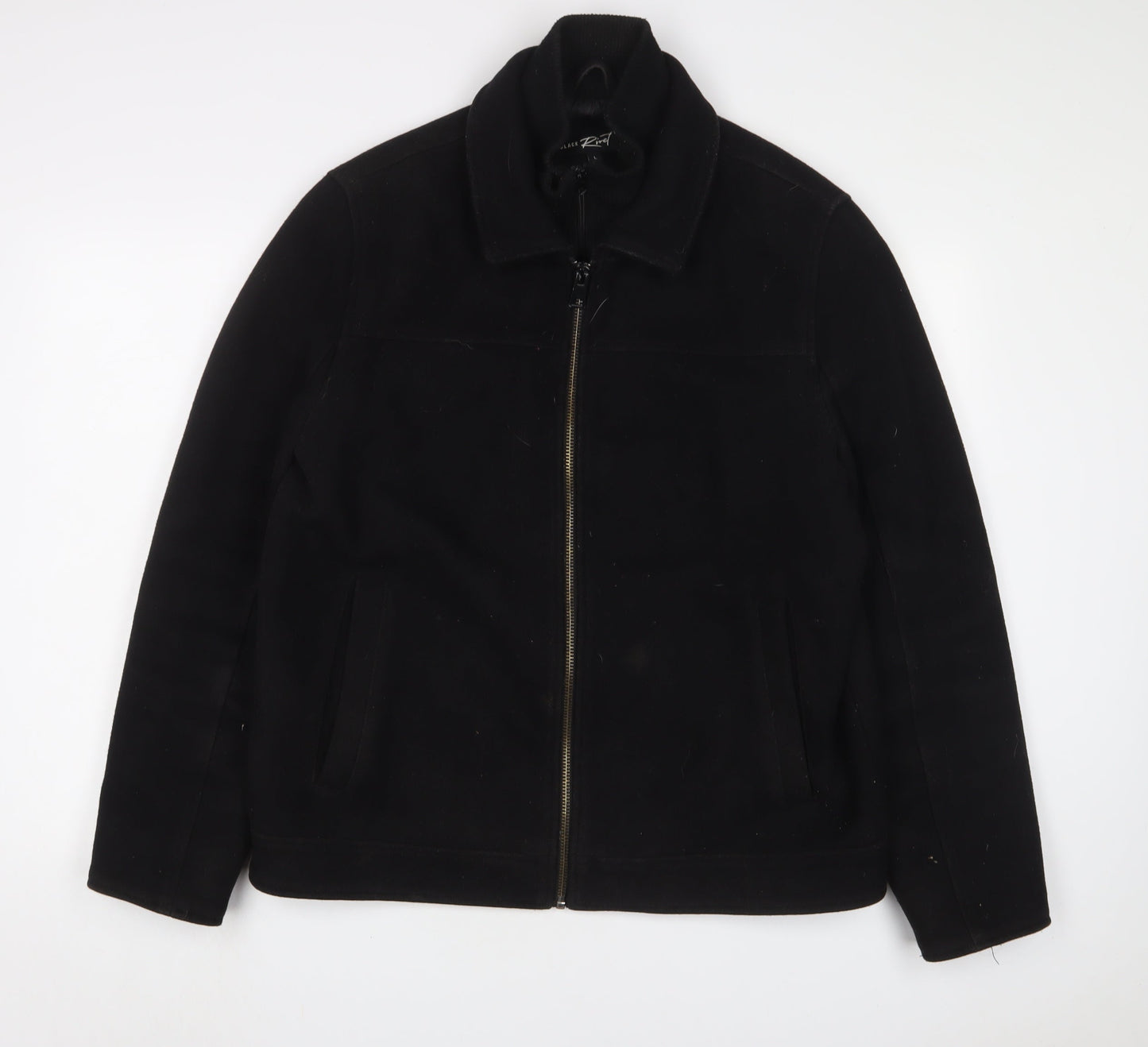 Mens UK Size L Black Rivet Black Jacket