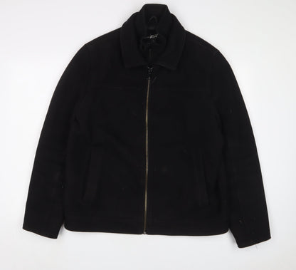 Mens UK Size L Black Rivet Black Jacket