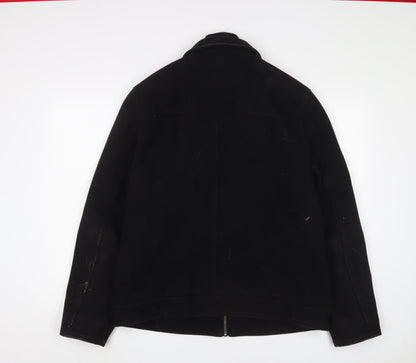 Mens UK Size L Black Rivet Black Jacket