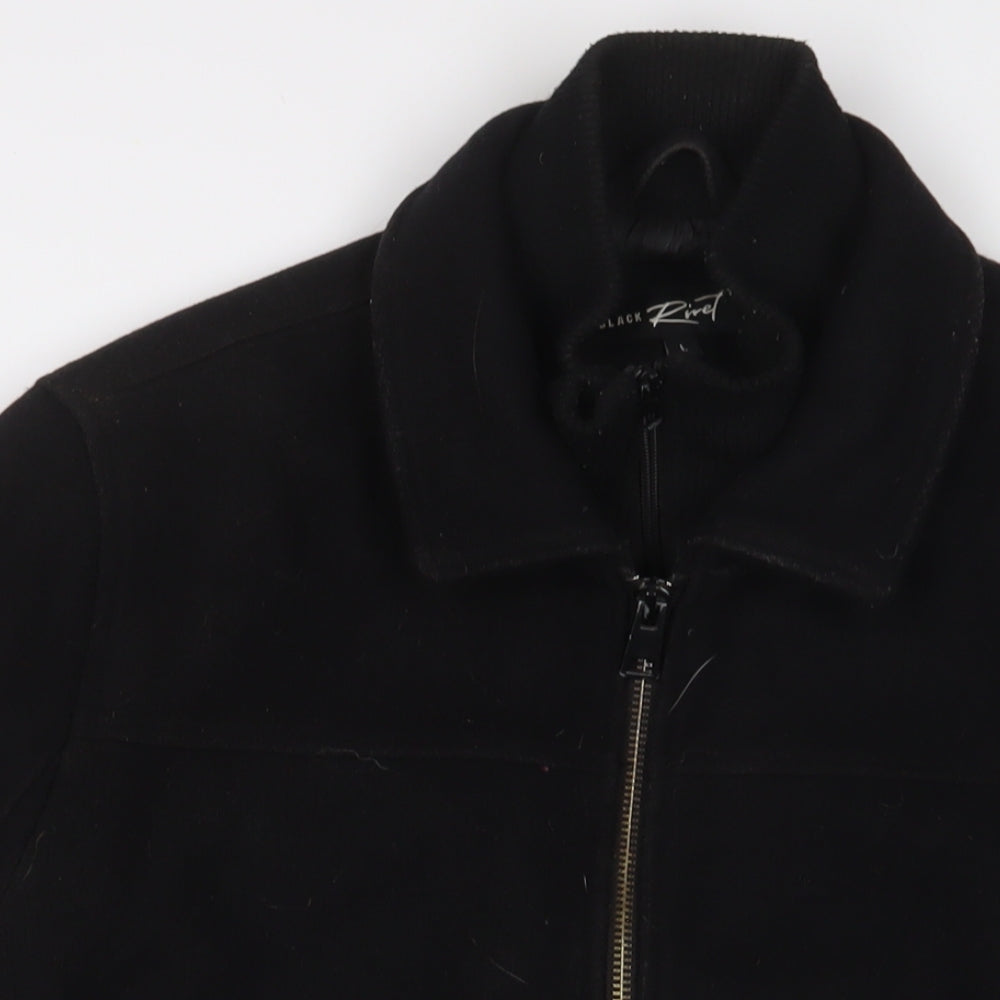 Mens UK Size L Black Rivet Black Jacket